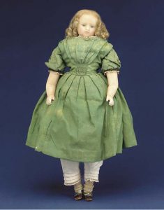 A fine Montanari poured wax child doll