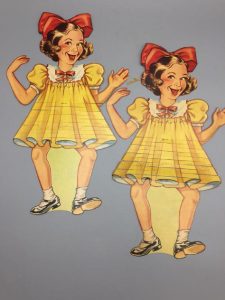 Lot of two paper Tums advertisements paper dolls