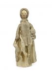 A VERY RARE GEORGE II TURNED WOOD BABY DOLL MID-18TH CENTURY